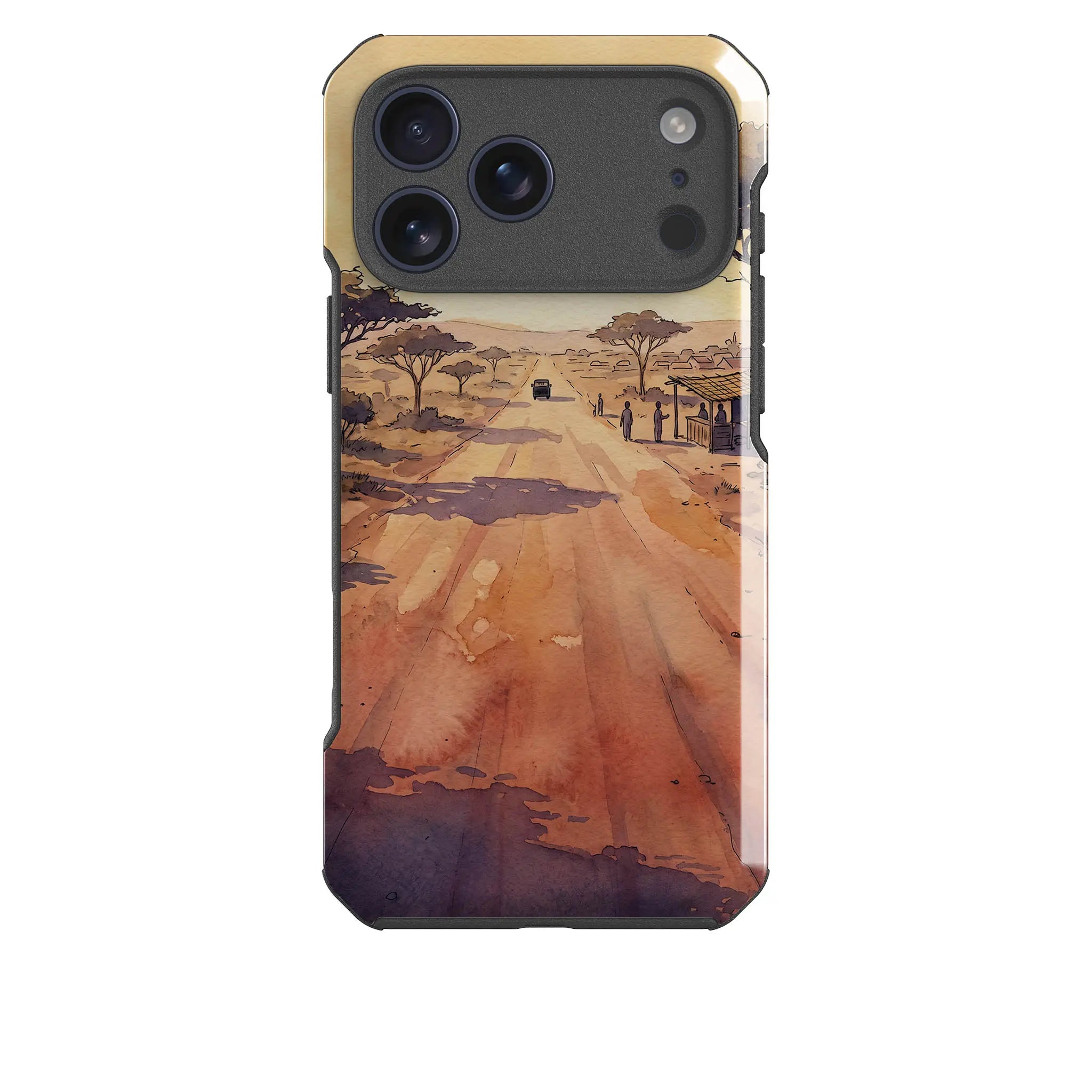 Laterite Road Golden Hour by Tobi Akinyemi — Impact Armour MagSafe Case for iPhone — Finnaij