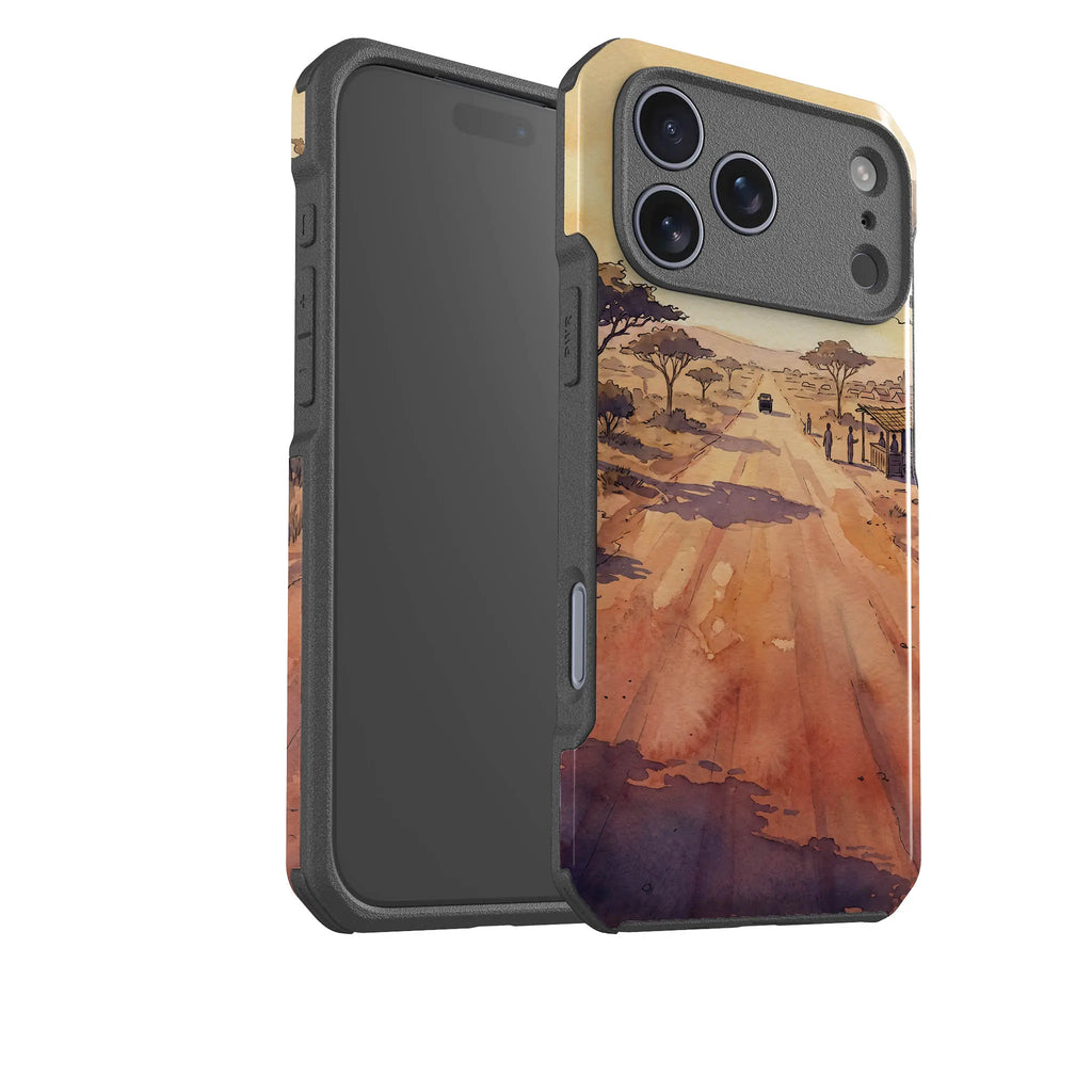 Laterite Road Golden Hour by Tobi Akinyemi — Impact Armour MagSafe Case for iPhone — Finnaij