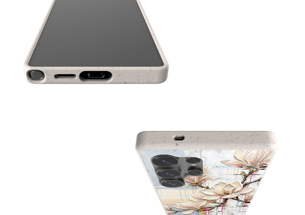 Magnolia Branches by Frida Lövström — Samsung Galaxy Bio-degradable Case — Three Quarter — Finnaij
