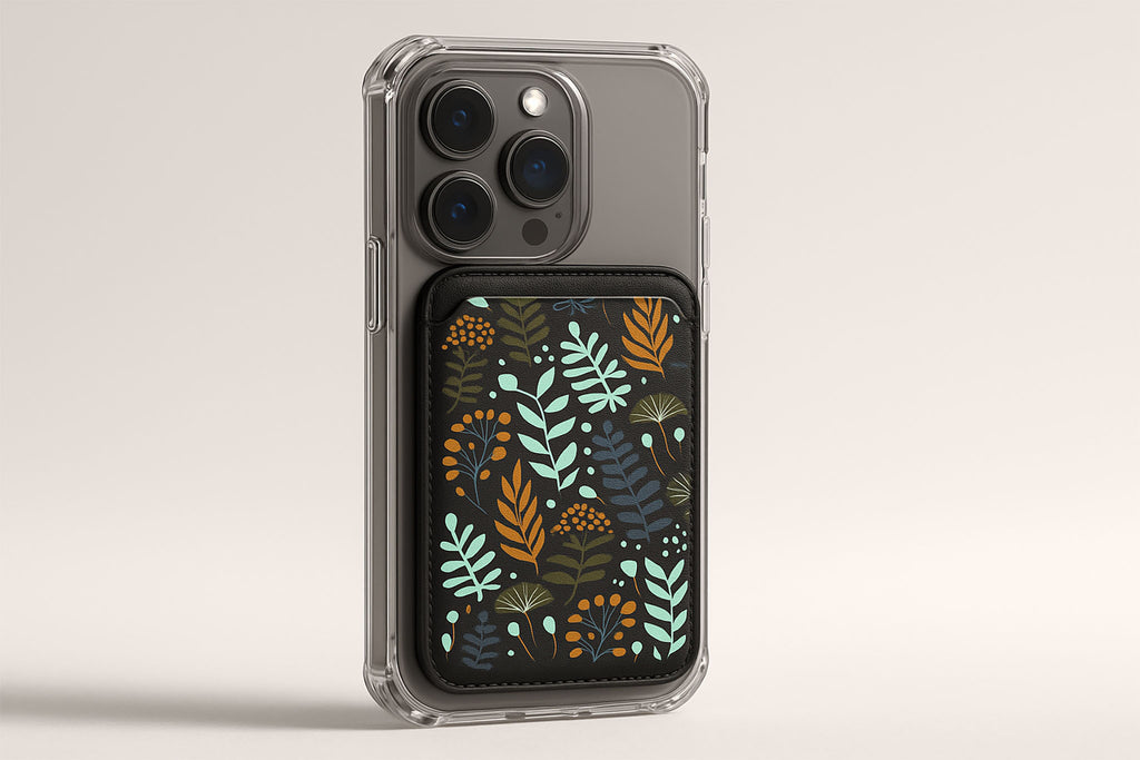 Wild Floral — Magsafe Wallet for Black — Finnaij