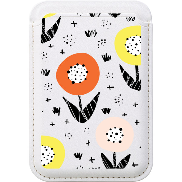 Botanical Doodle - White Magsafe Wallet