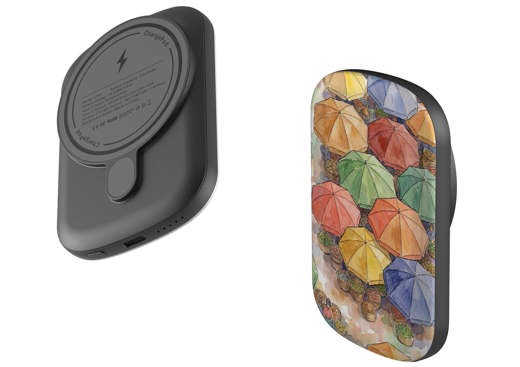 Market Umbrellas from Above by Tobi Akinyemi — MagSafe CHARGEPOD — Finnaij