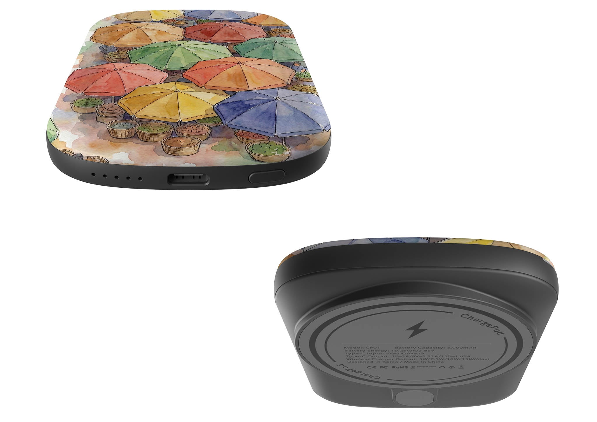 Market Umbrellas from Above by Tobi Akinyemi — MagSafe CHARGEPOD — Finnaij