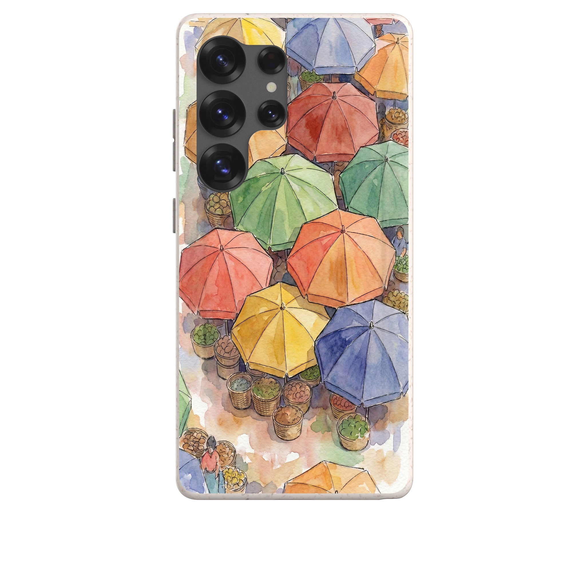 Market Umbrellas from Above by Tobi Akinyemi — Galaxy Bio-degradable Case for Samsung Galaxy — Finnaij
