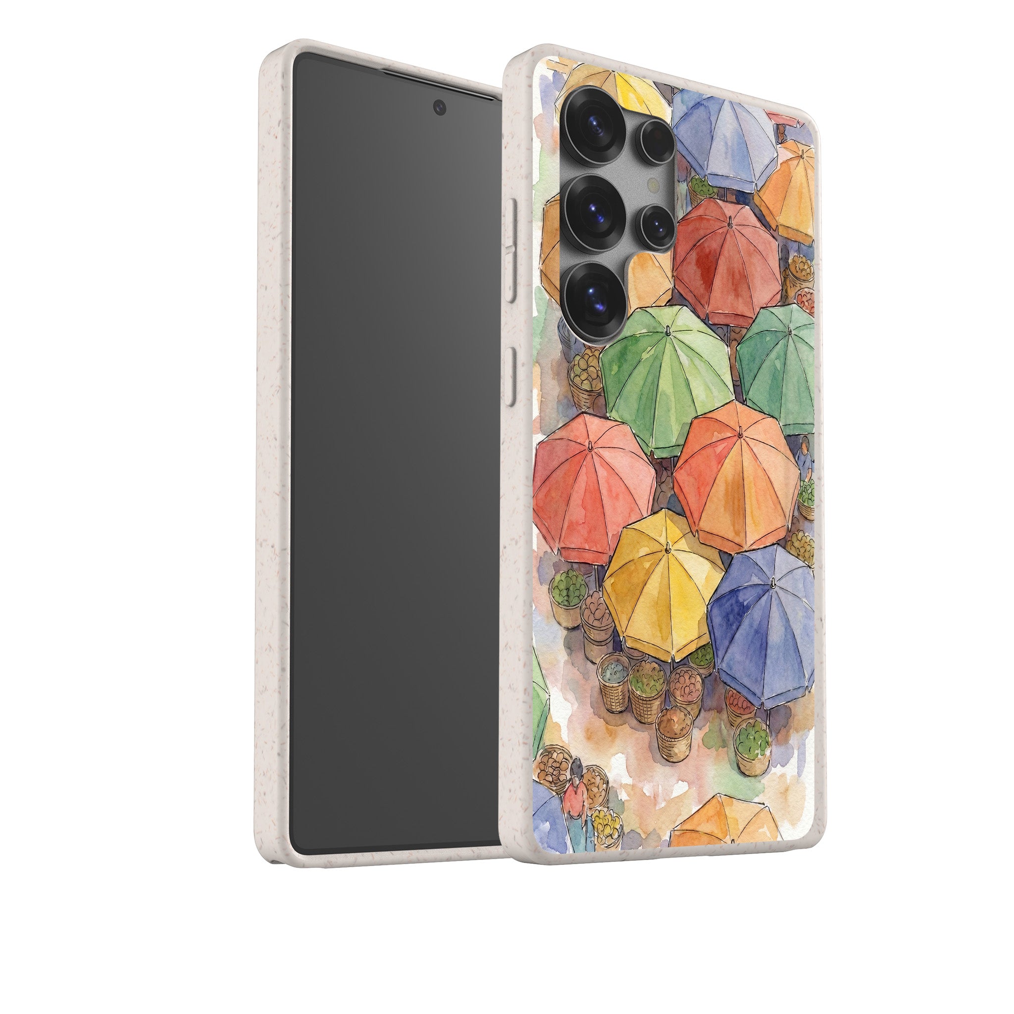 Market Umbrellas from Above by Tobi Akinyemi — Galaxy Bio-degradable Case for Samsung Galaxy — Finnaij