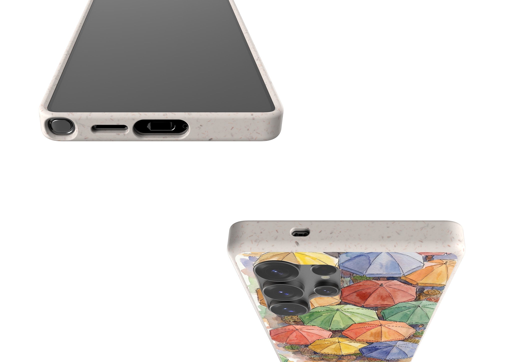 Market Umbrellas from Above by Tobi Akinyemi — Galaxy Bio-degradable Case for Samsung Galaxy — Finnaij