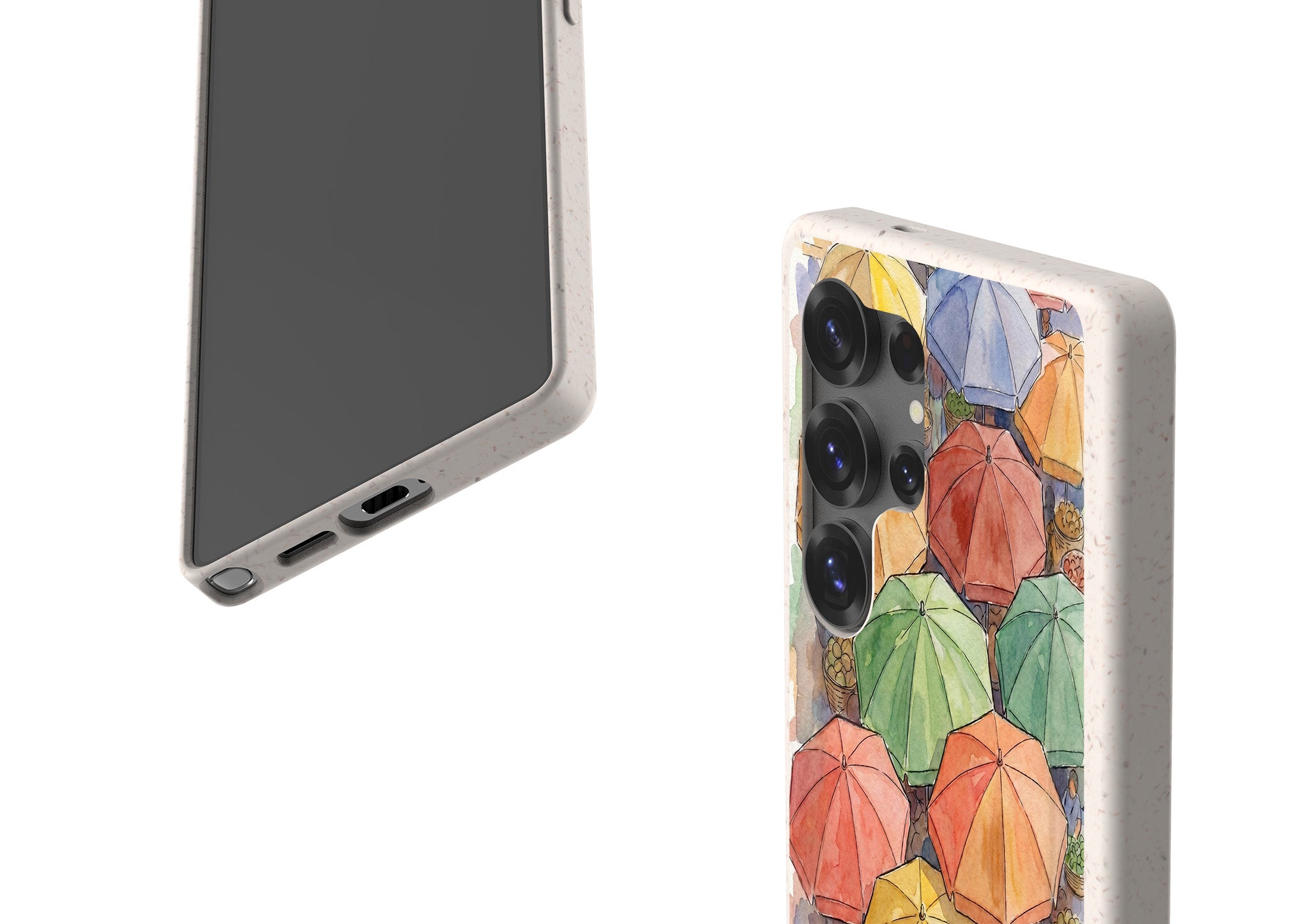 Market Umbrellas from Above by Tobi Akinyemi — Galaxy Bio-degradable Case for Samsung Galaxy — Finnaij