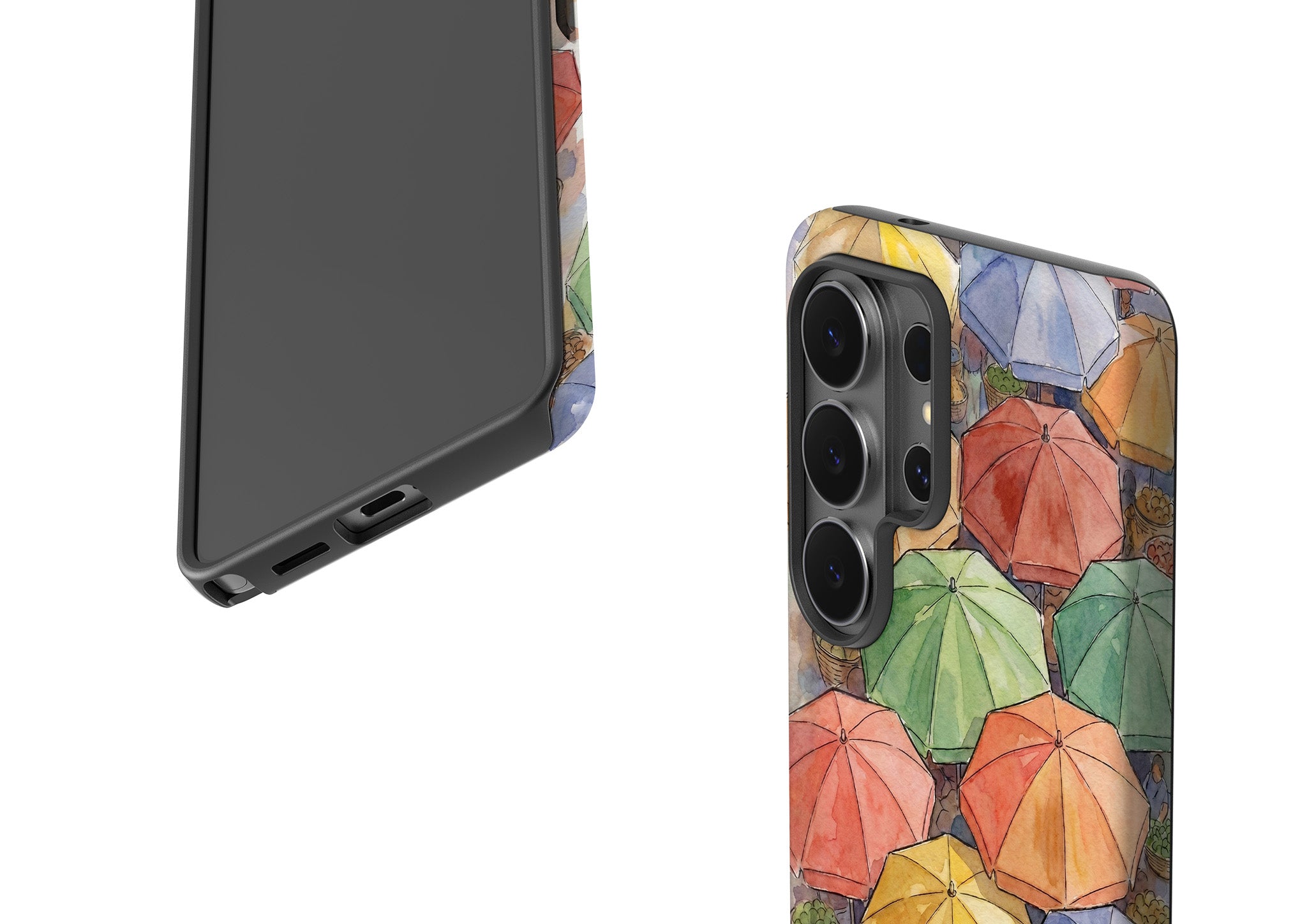 Market Umbrellas from Above by Tobi Akinyemi — Tough Case for Samsung Galaxy — Finnaij