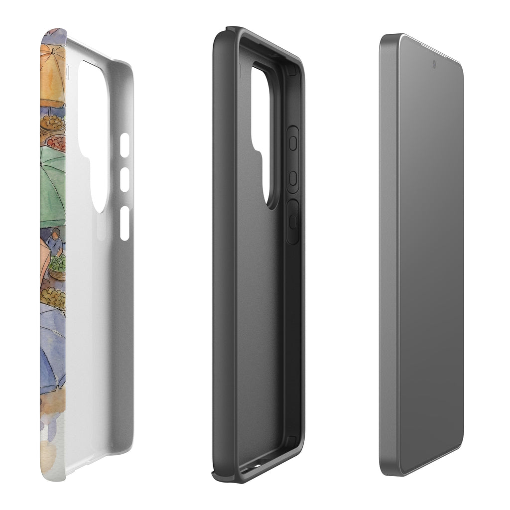Market Umbrellas from Above by Tobi Akinyemi — Tough Case for Samsung Galaxy — Finnaij