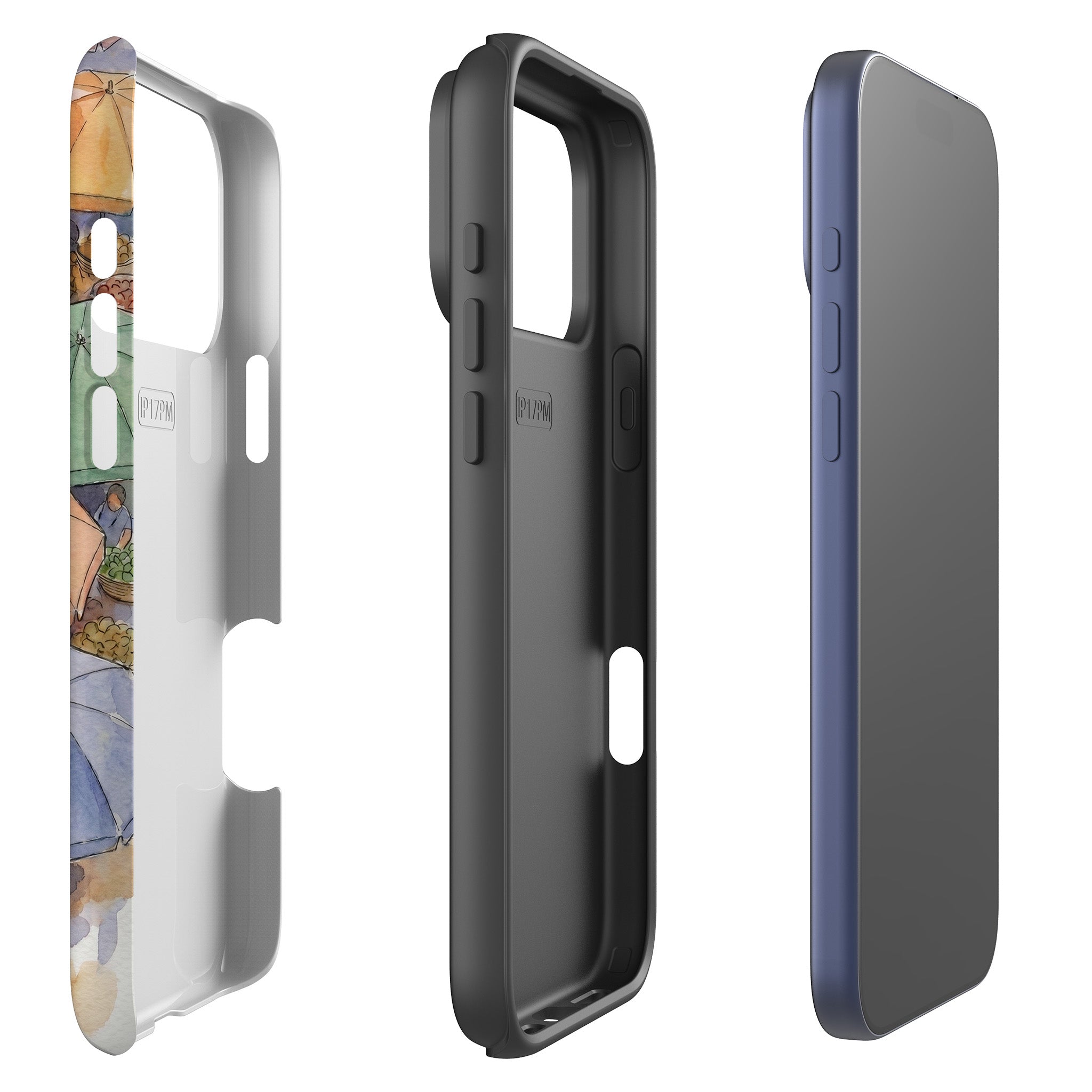 Market Umbrellas from Above by Tobi Akinyemi — Tough Case for iPhone — Finnaij