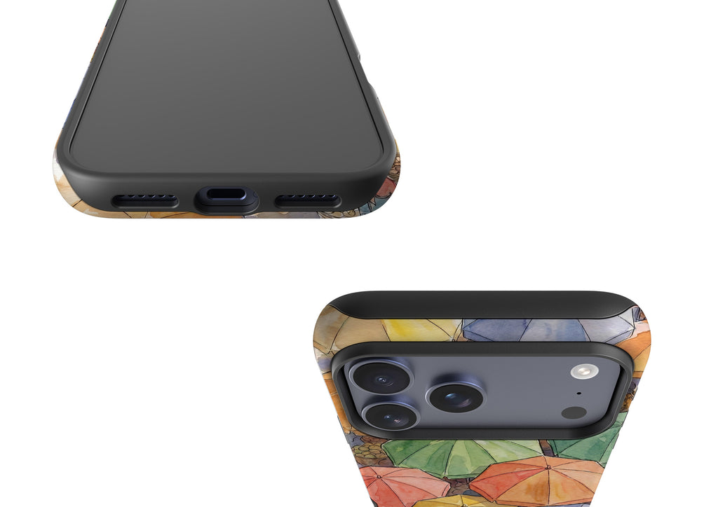 Market Umbrellas from Above by Tobi Akinyemi — Tough Case for iPhone — Finnaij