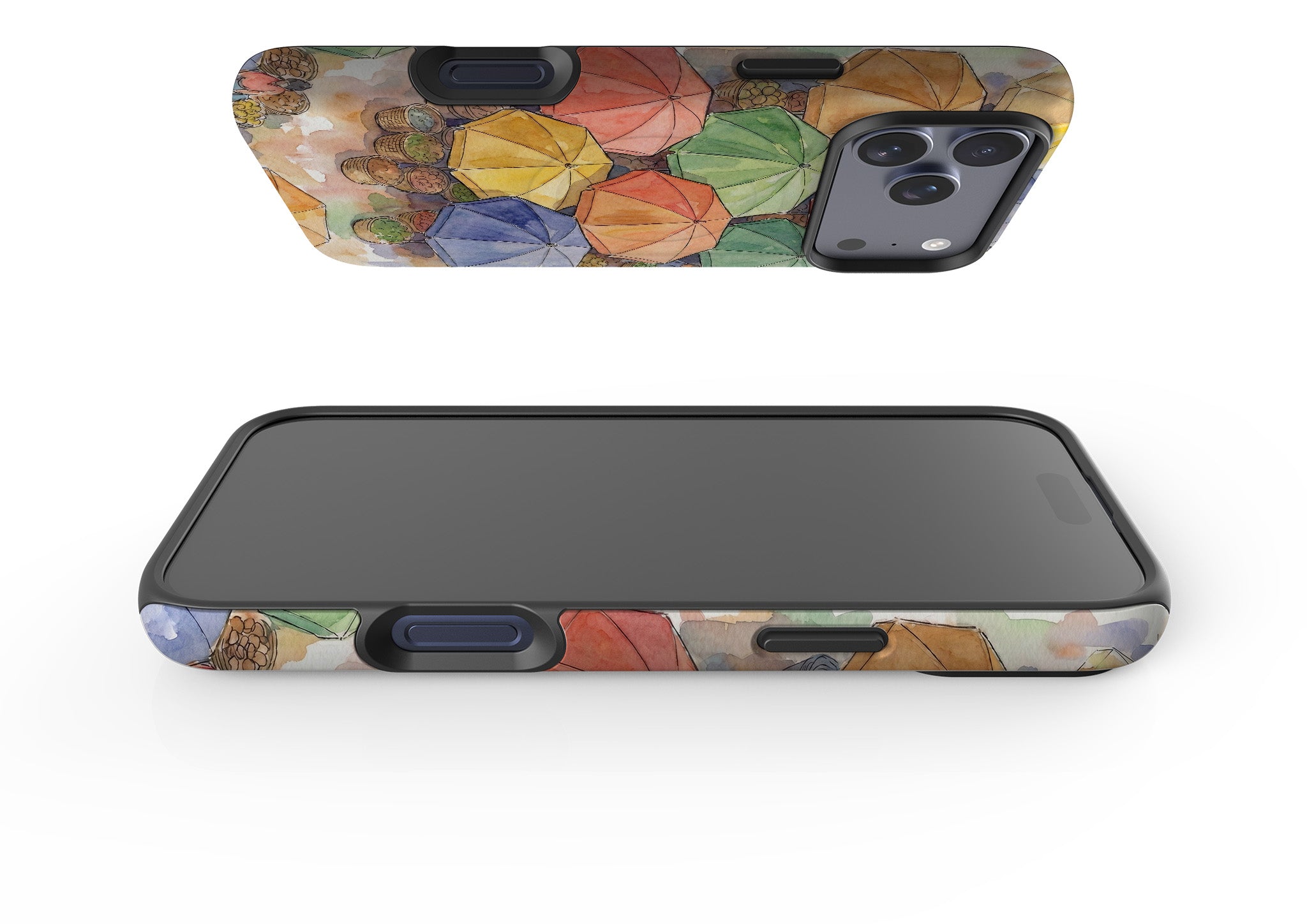 Market Umbrellas from Above by Tobi Akinyemi — MagSafe Tough Case for iPhone — Finnaij