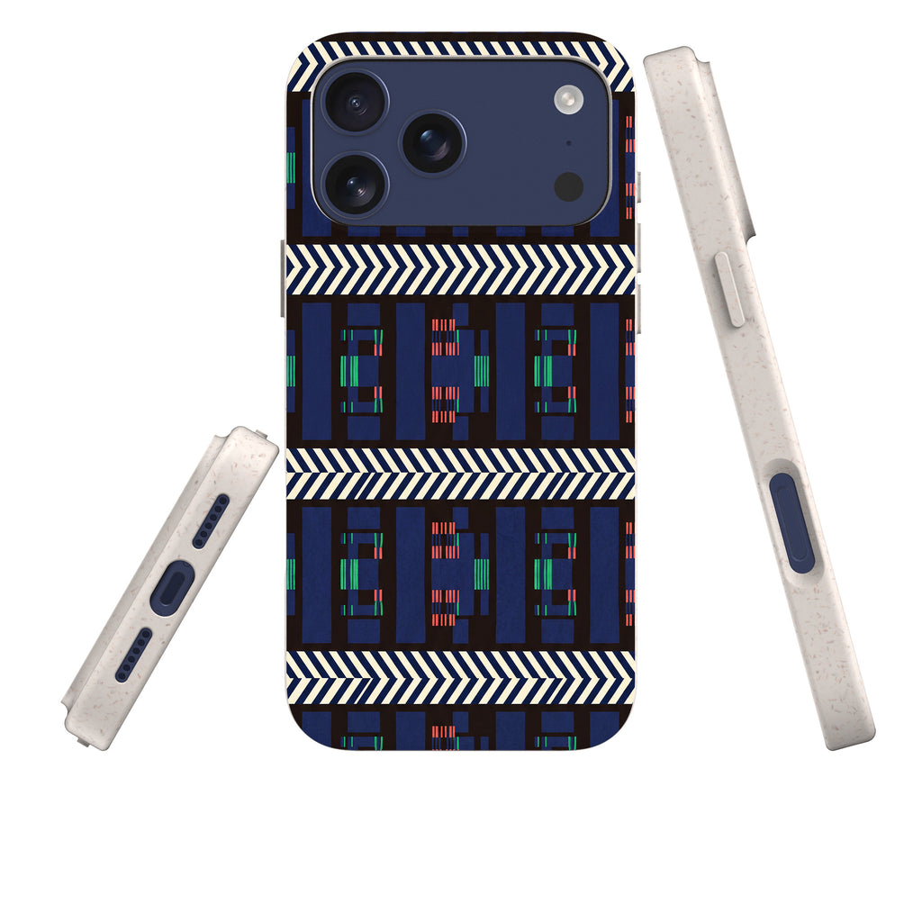 Midnight Aso-Oke by Ada Okoye — iPhone Bio-degradable Case — Three Quarter — Finnaij