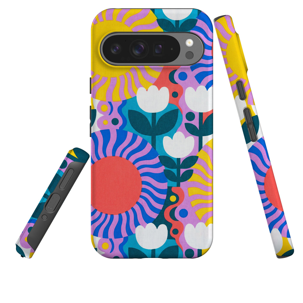 Midnight Sun Mod Bloom by Salla Niemi Tough Case for Google Pixel — Finnaij