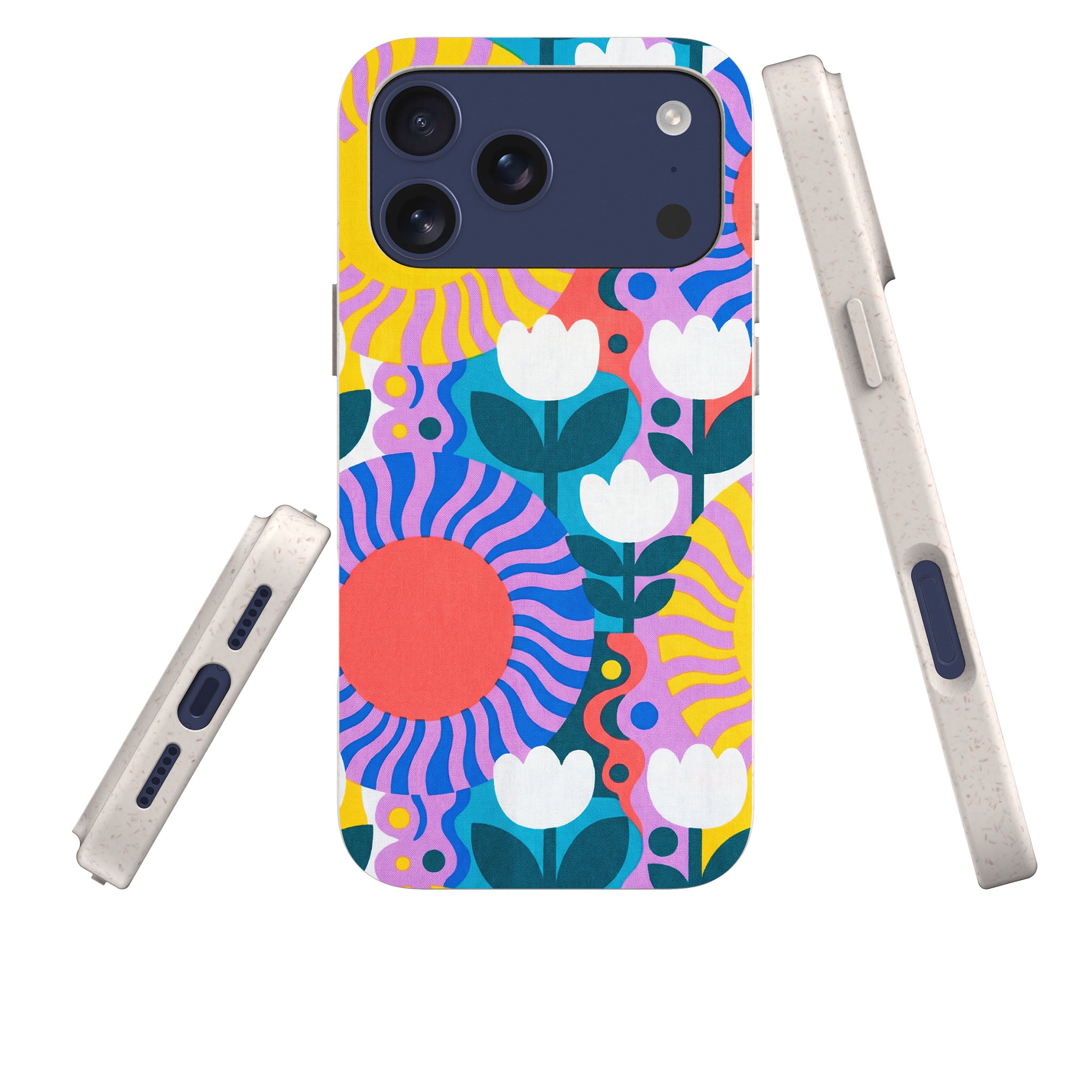 Midnight Sun Mod Bloom by Salla Niemi — iPhone Bio-degradable Case — Three Quarter — Finnaij