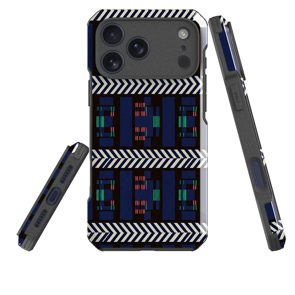 Midnight Aso-Oke by Ada Okoye — Impact Armour MagSafe Case for iPhone — Three Quarter — Finnaij