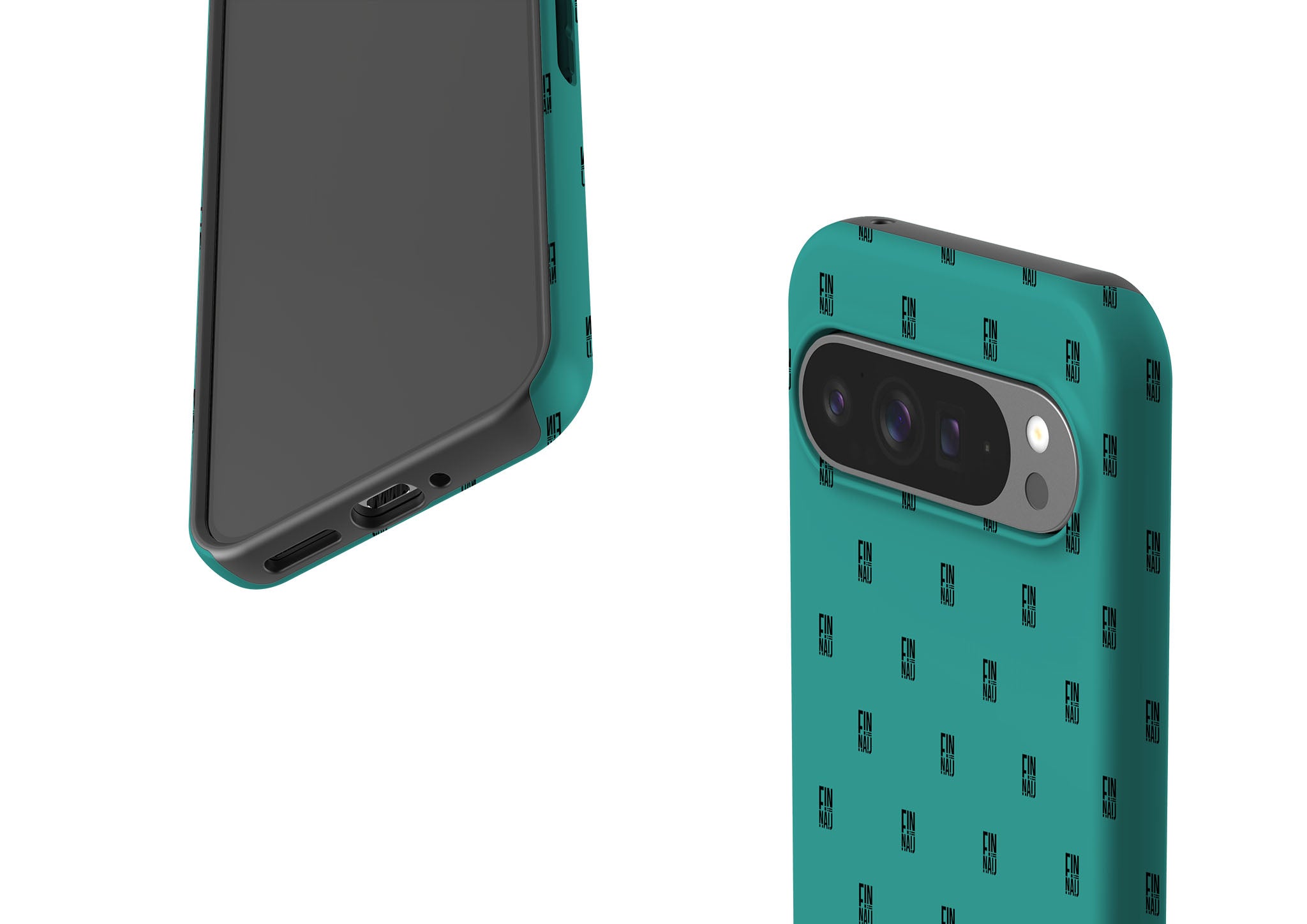 Monogram Teal Tough Case for Google Pixel — Finnaij