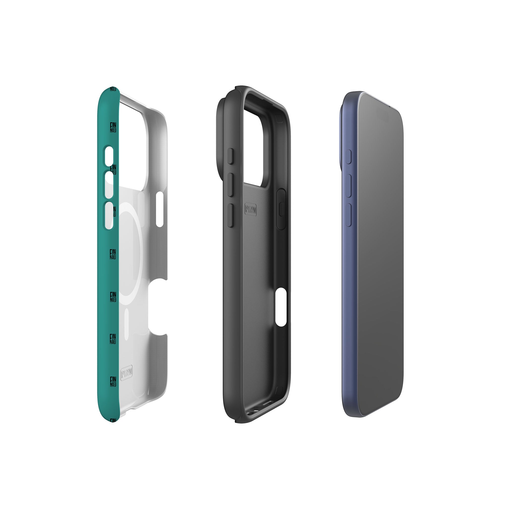 Monogram Teal — Magsafe Tough Case for iPhone — Finnaij