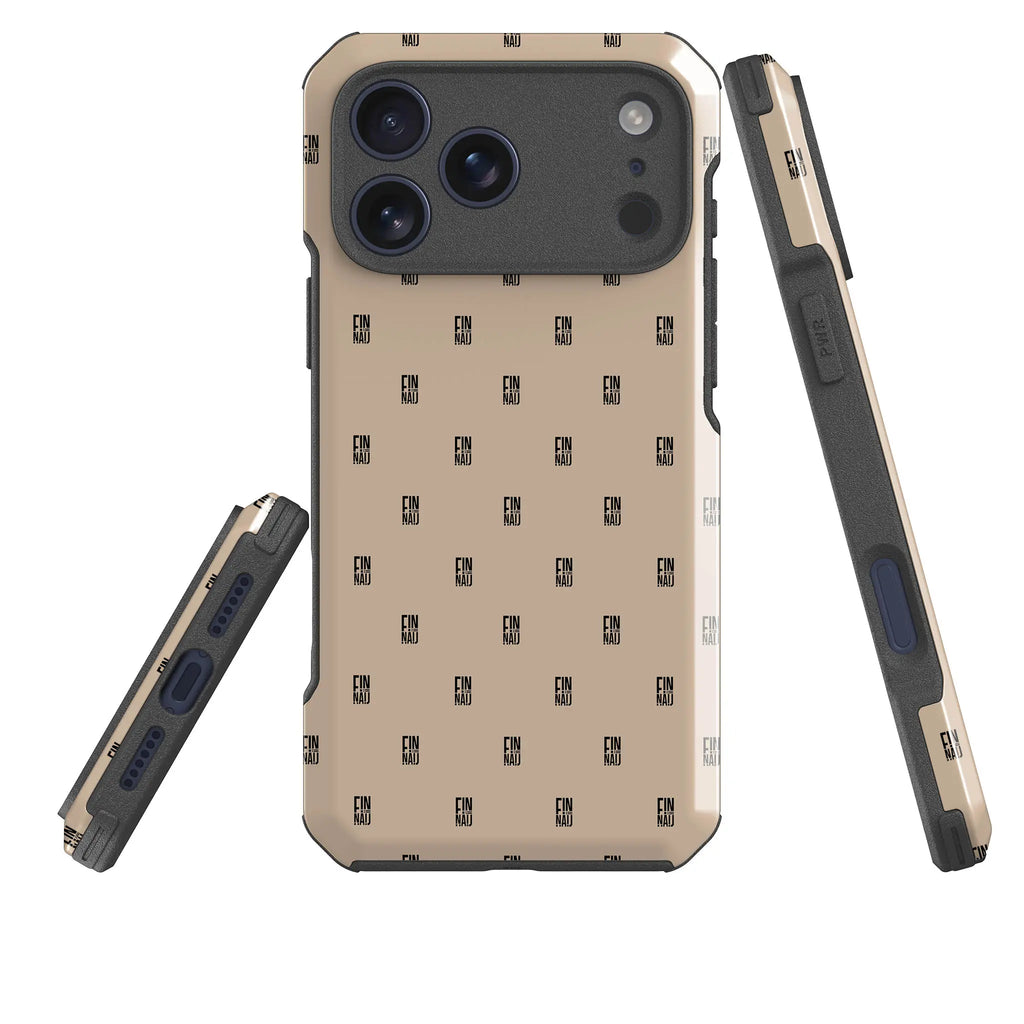 Monogram Beige Harvest — Impact Armour MagSafe Case for iPhone — Three Quarter — Finnaij