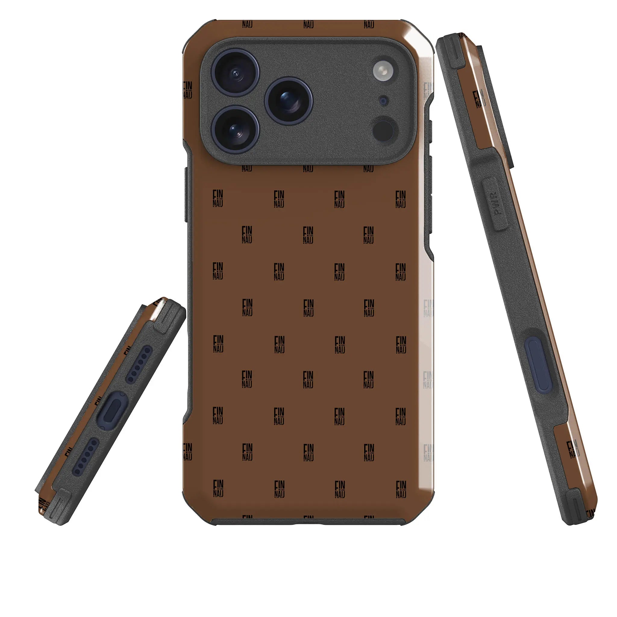 Monogram Chocolate Lover — Impact Armour MagSafe Case for iPhone — Three Quarter — Finnaij