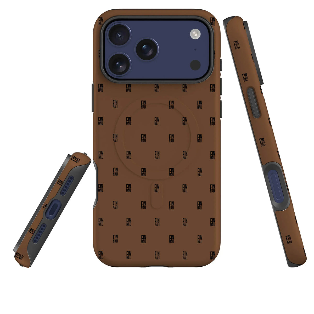 Monogram Chocolate Lover — Magsafe Tough Case for iPhone — Three Quarter — Finnaij