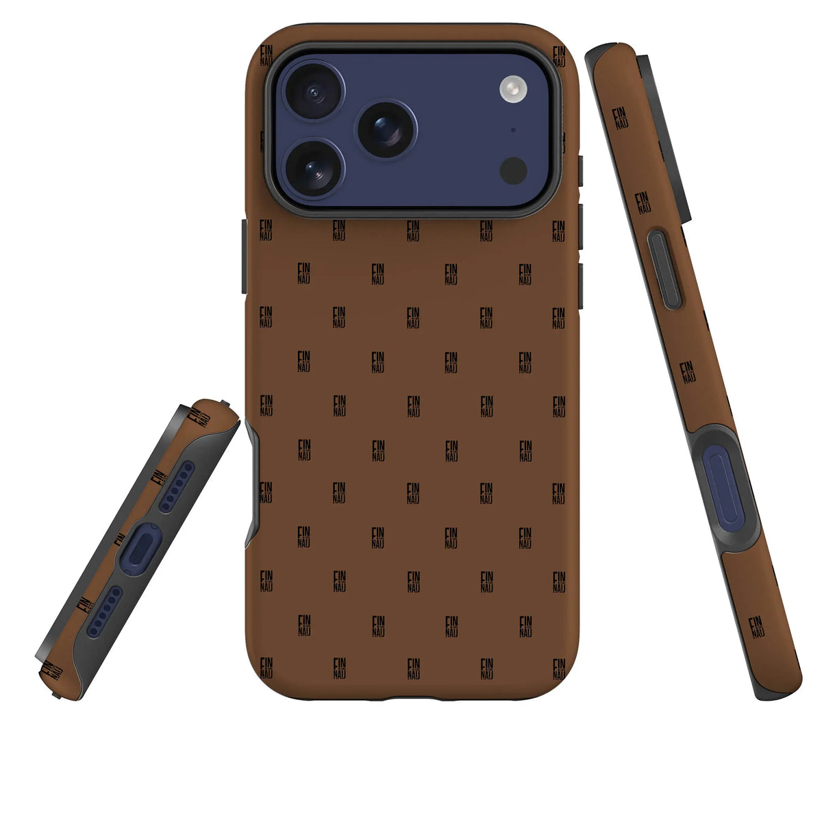 Monogram Chocolate Lover — Tough Case for iPhone — Three Quarter — Finnaij