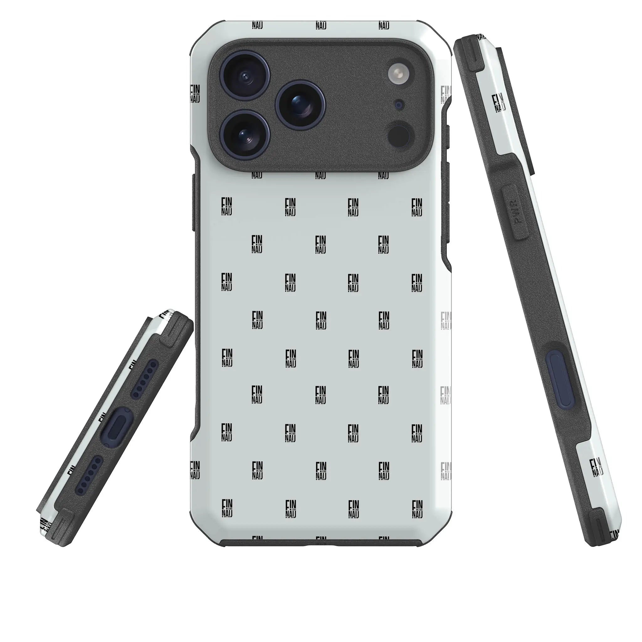 Monogram Snow — Impact Armour MagSafe Case for iPhone — Three Quarter — Finnaij