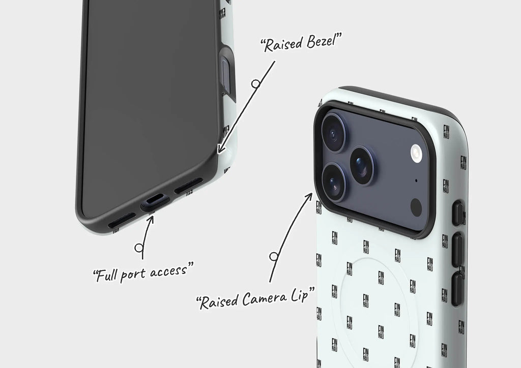 Monogram Snow — Magsafe Tough Case for iPhone — Finnaij