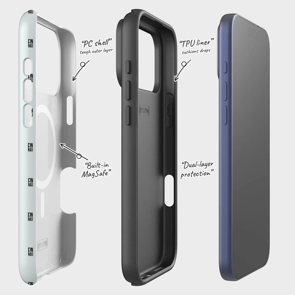 Monogram Snow — Magsafe Tough Case for iPhone — Finnaij