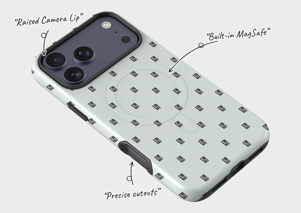 Monogram Snow — Magsafe Tough Case for iPhone — Finnaij