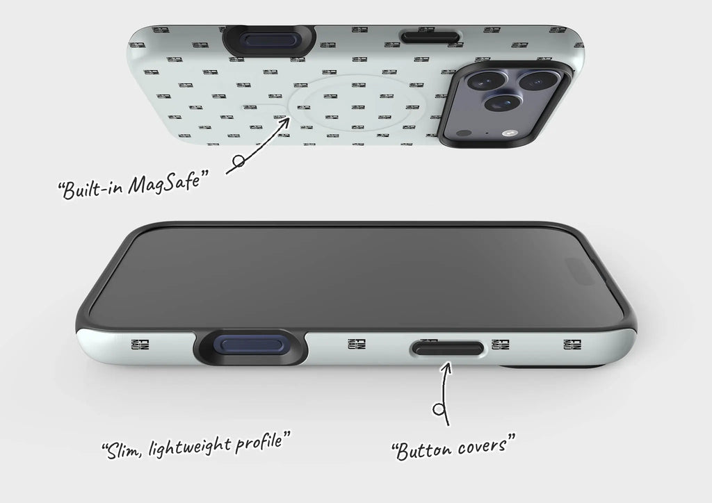 Monogram Snow — Magsafe Tough Case for iPhone — Finnaij
