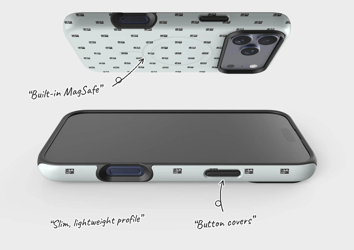Monogram Snow — Magsafe Tough Case for iPhone — Finnaij