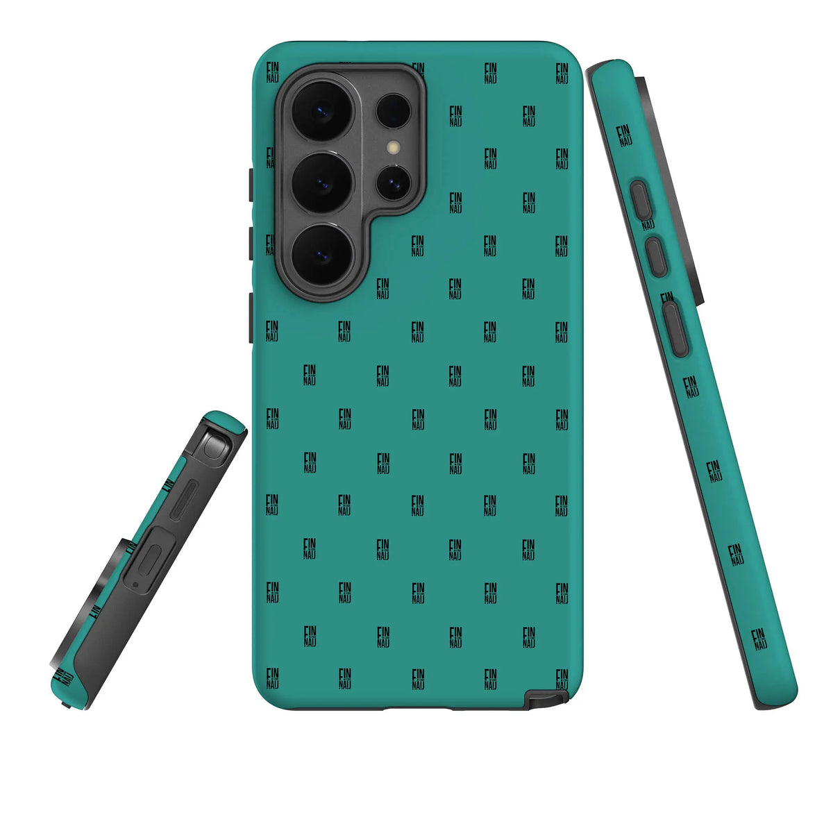 Monogram Teal — Tough Case for Samsung — Three Quarter — Finnaij