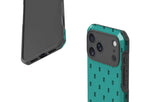 Monogram Teal — Impact Armour MagSafe Case for iPhone — Finnaij
