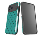 Monogram Teal — Impact Armour MagSafe Case for iPhone — Finnaij