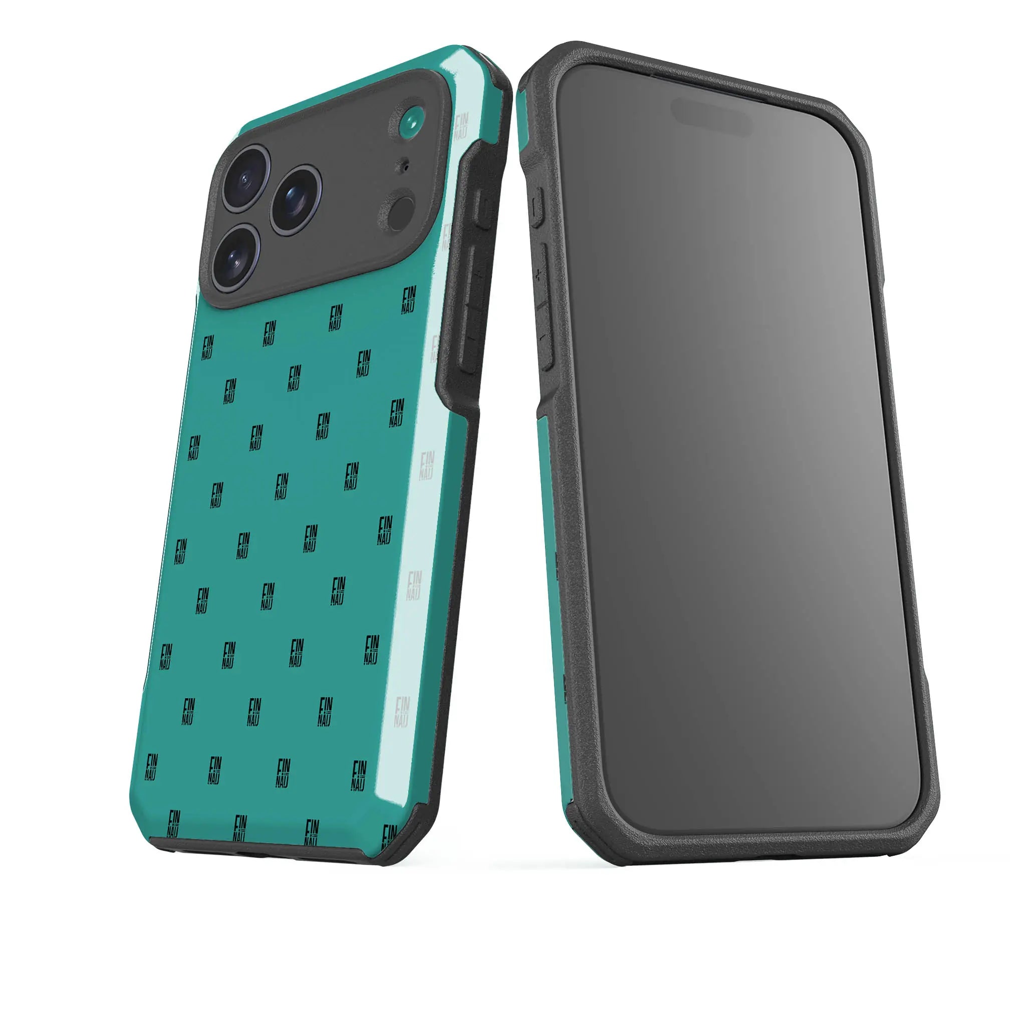 Monogram Teal — Impact Armour MagSafe Case for iPhone — Finnaij
