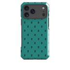 Monogram Teal — Impact Armour MagSafe Case for iPhone — Finnaij