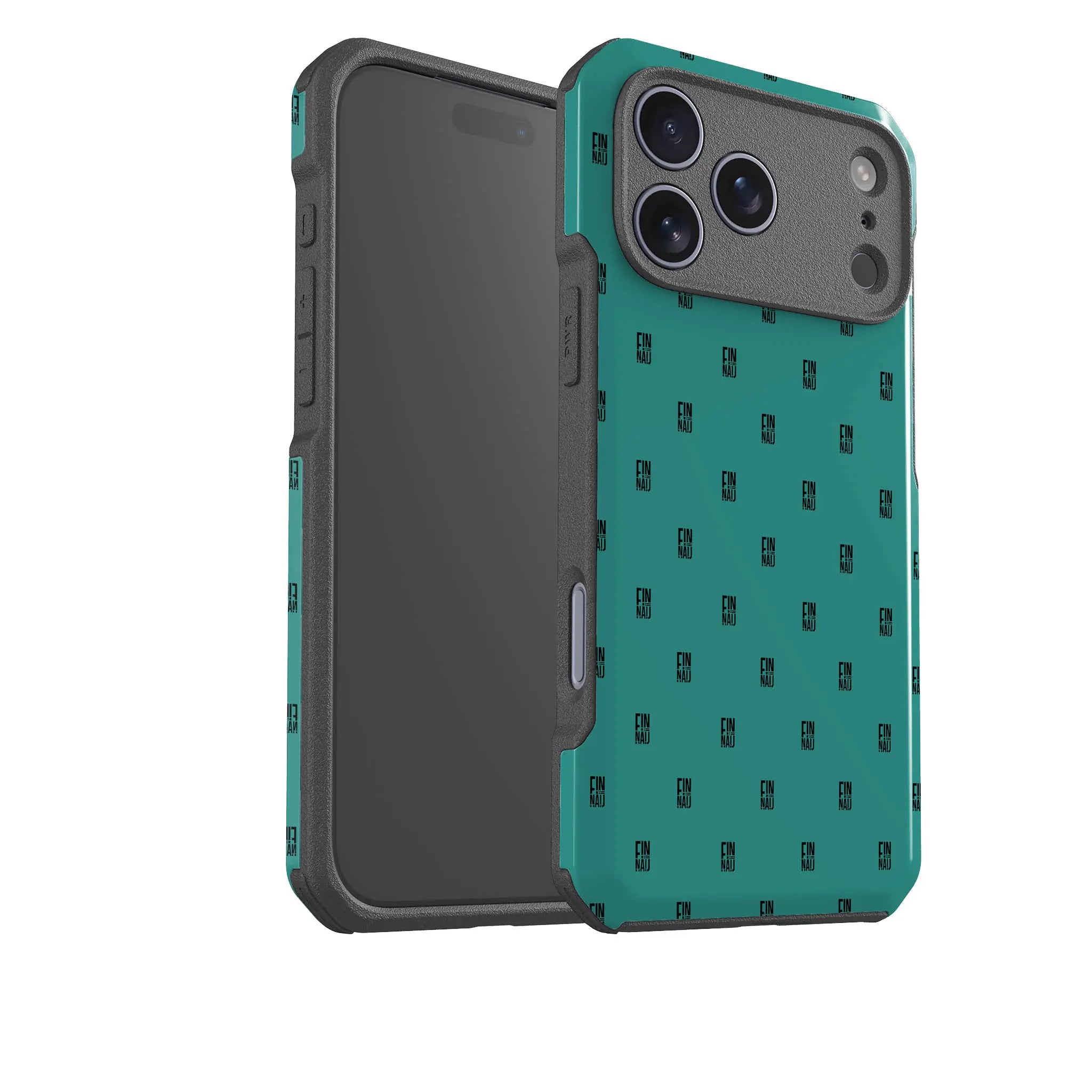 Monogram Teal — Impact Armour MagSafe Case for iPhone — Finnaij