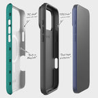 Monogram Teal — Magsafe Tough Case for iPhone — Finnaij