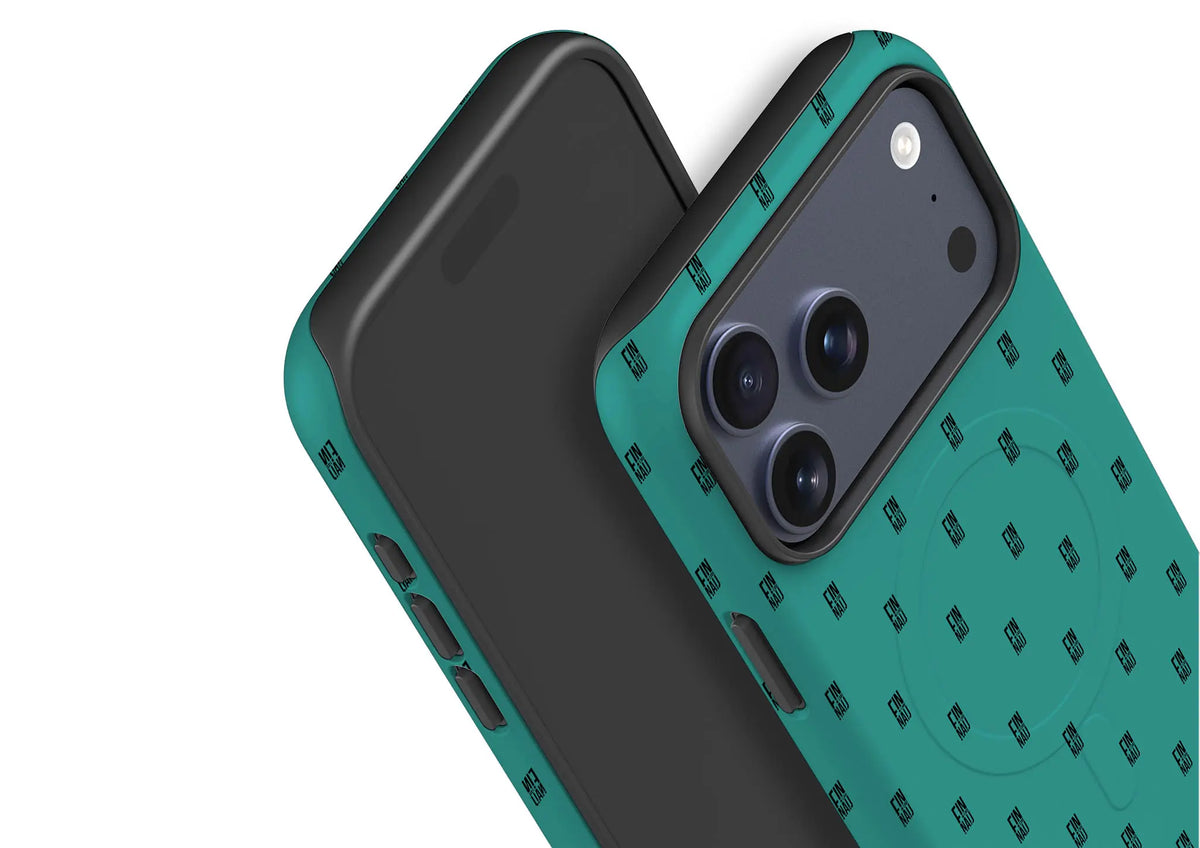 Monogram Teal — Magsafe Tough Case for iPhone — Finnaij