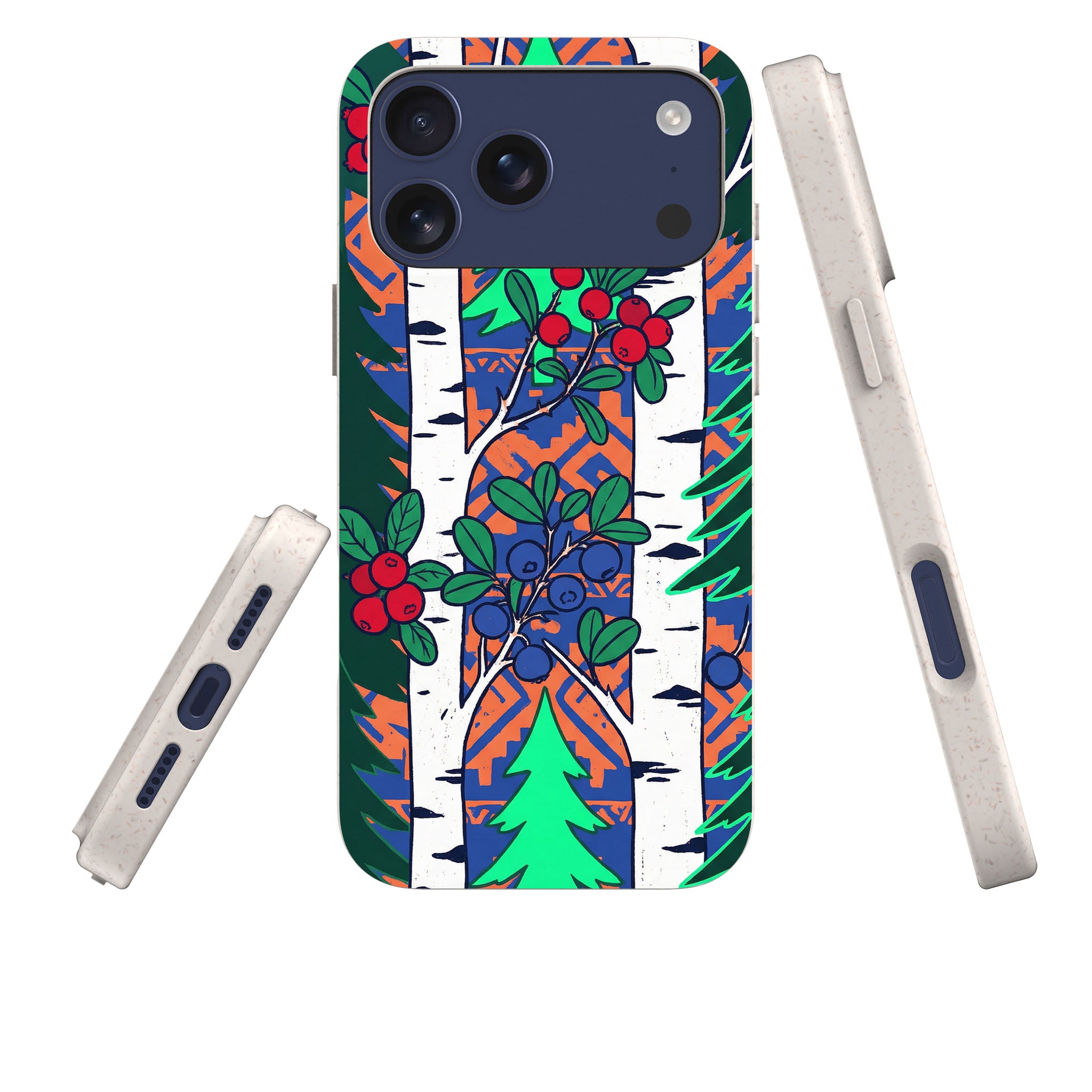 Nordic Forest by Aino Kallio — iPhone Bio-degradable Case — Three Quarter — Finnaij