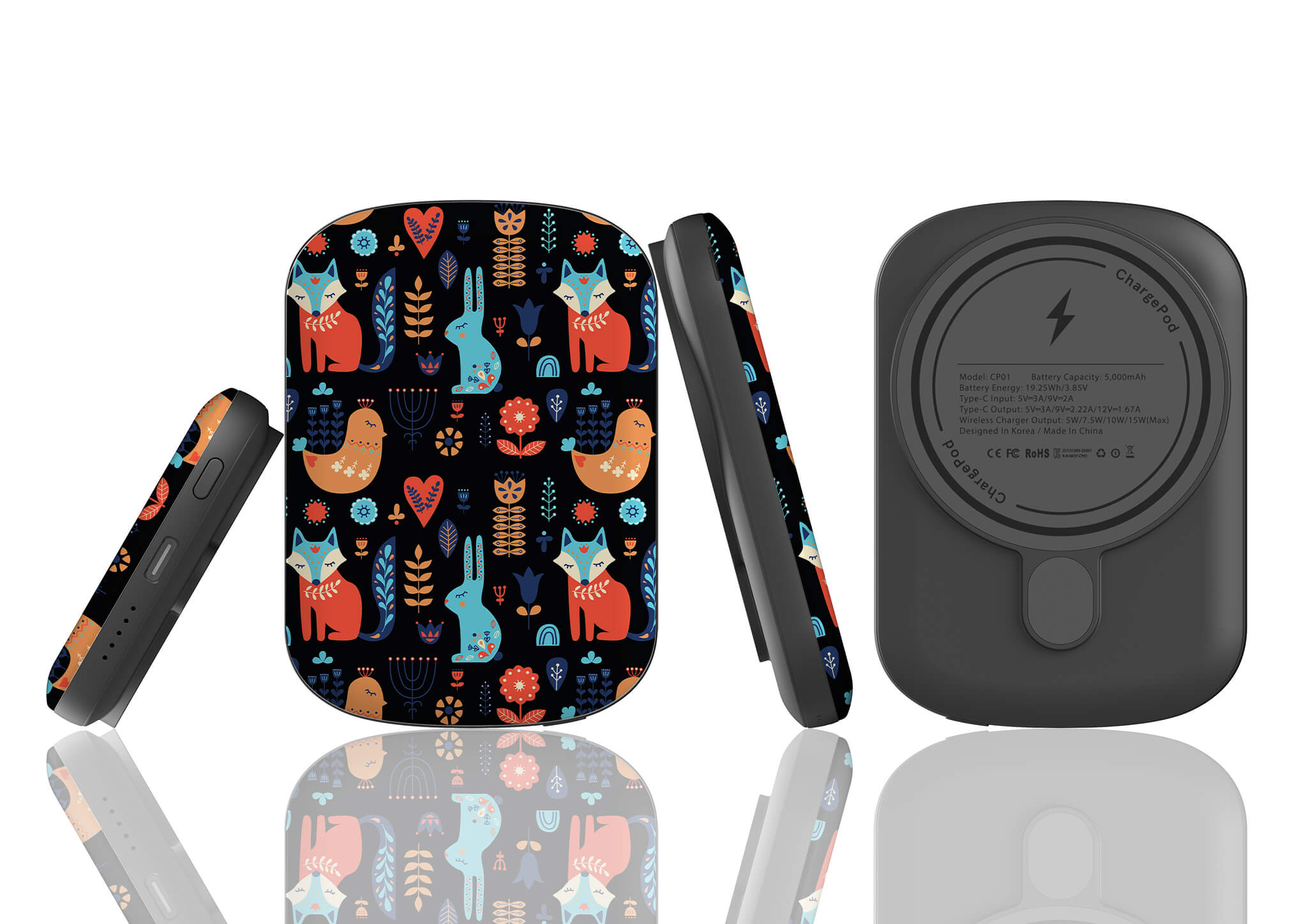 Nordic Ornament Black MagSafe CHARGEPOD — Finnaij