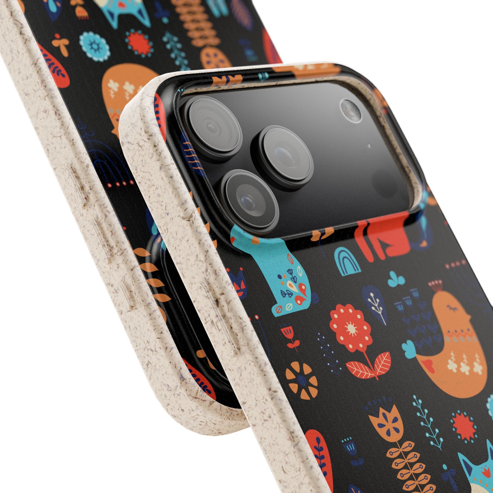 Nordic Ornament Black — iPhone Bio-degradable Case — Finnaij