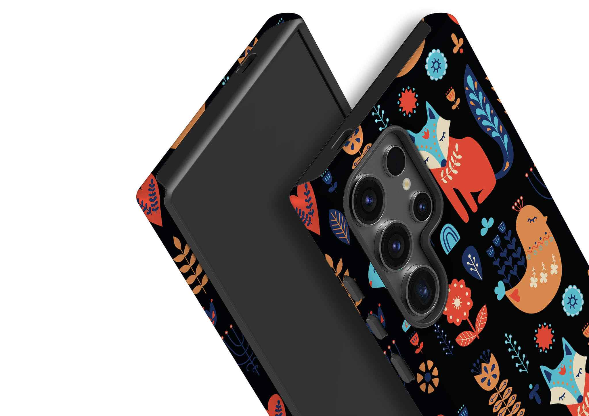 Nordic Ornament Black Tough Case for Samsung Galaxy — View 3 — Finnaij