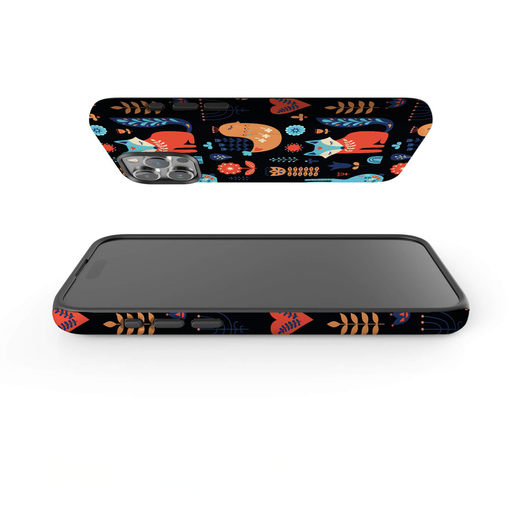 Nordic Ornament Black — Magsafe Tough Case for iPhone — Finnaij