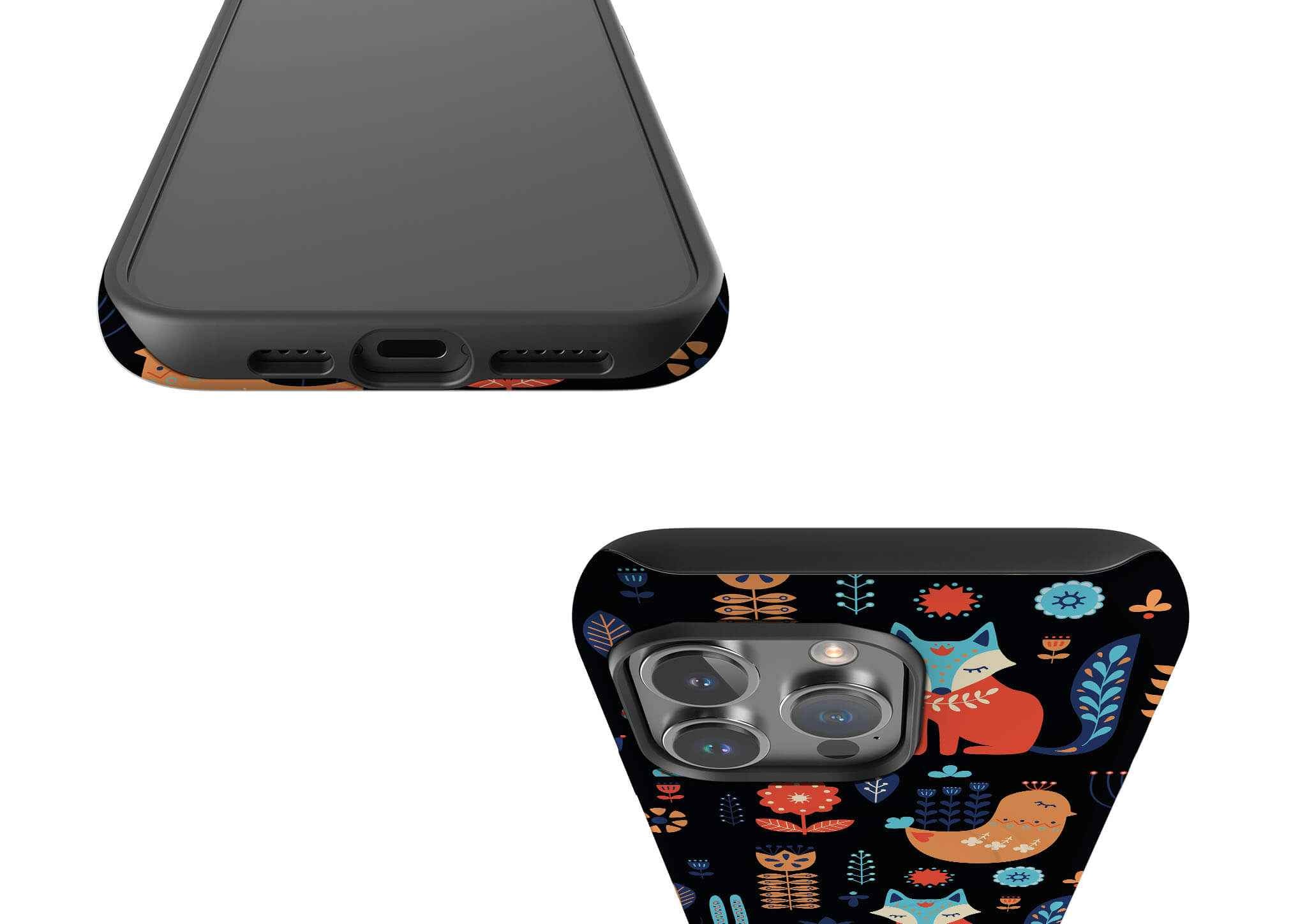 Nordic Ornament Black — Magsafe Tough Case for iPhone — Finnaij