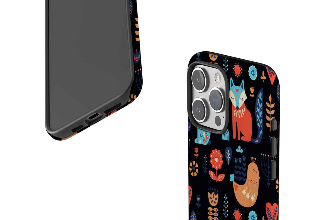 Nordic Ornament Black — Magsafe Tough Case for iPhone — Finnaij