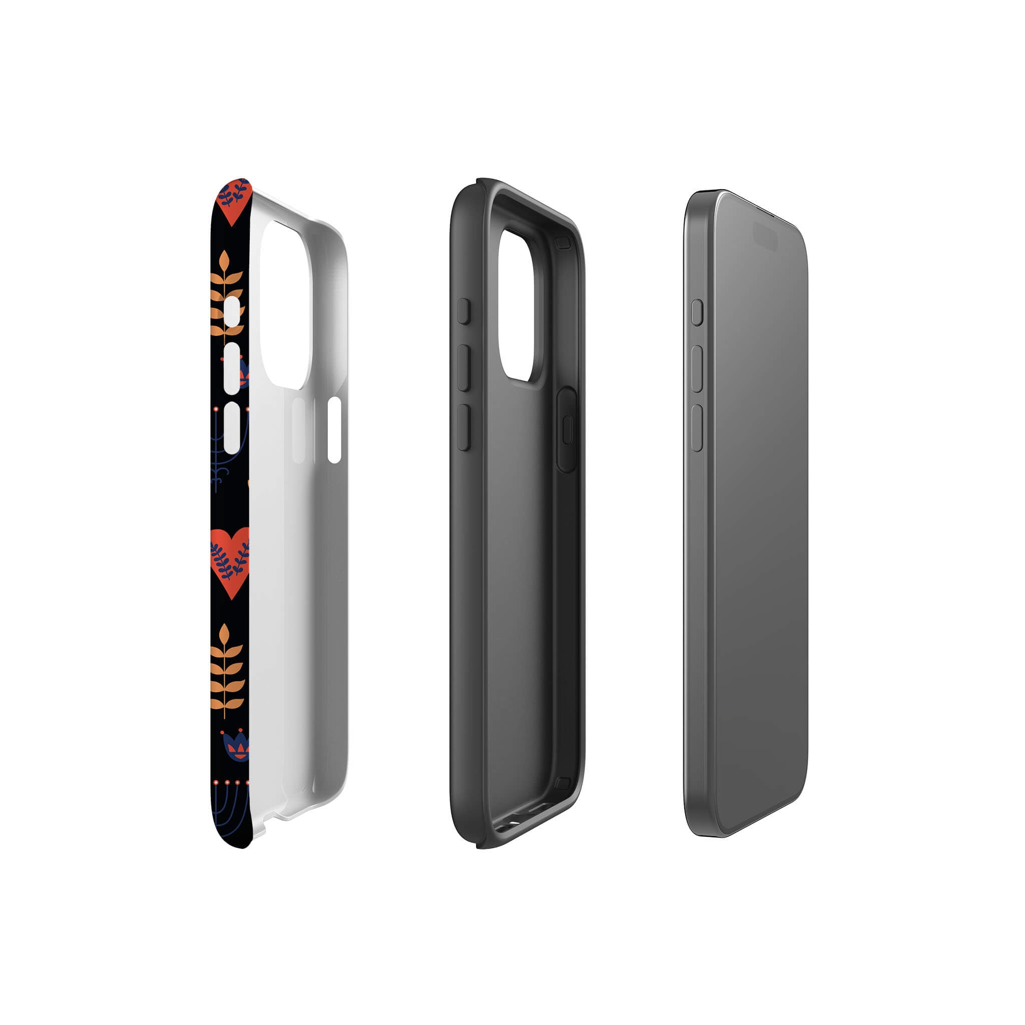 Nordic Ornament Black Tough Case for iPhone — Finnaij
