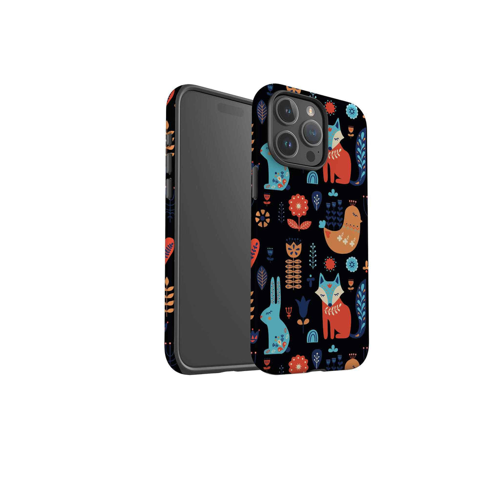 Nordic Ornament Black Tough Case for iPhone — View 4 — Finnaij
