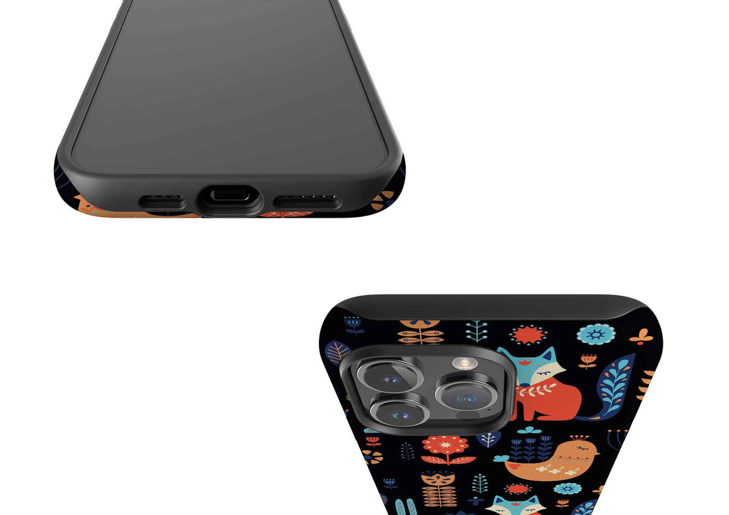 Nordic Ornament Black Tough Case for iPhone — View 7 — Finnaij